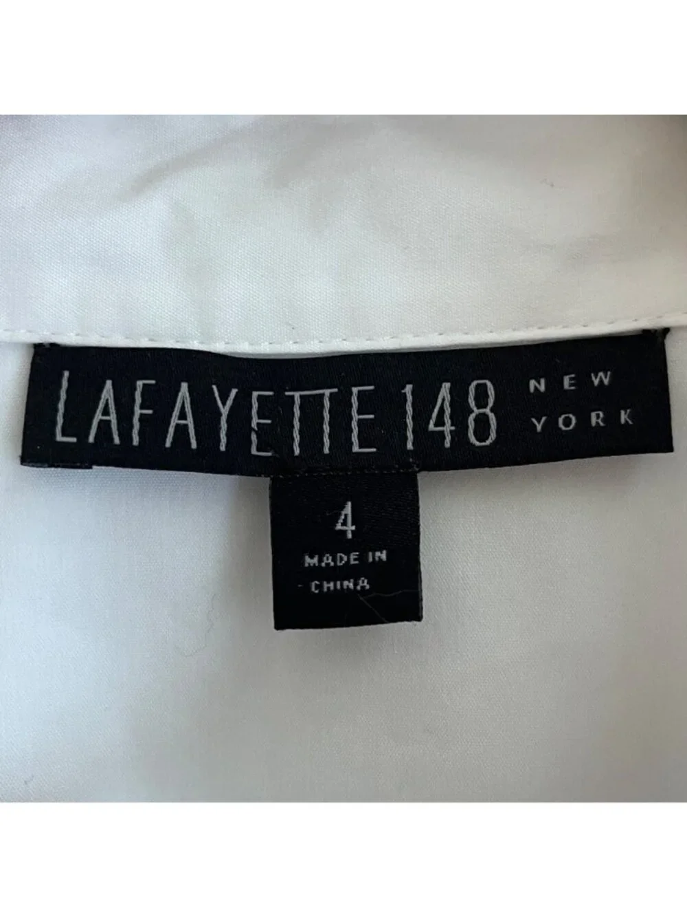 Lafayette 148 New York Womens Tunic Button Shirt Size 4 Classic Quiet Luxury - Picture 5 of 13